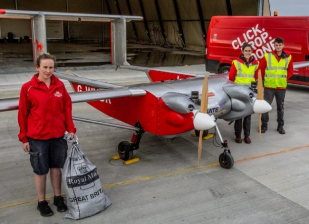 英國(guó)皇家郵政試行無(wú)人機(jī)投遞至偏遠(yuǎn)島嶼(圖1)